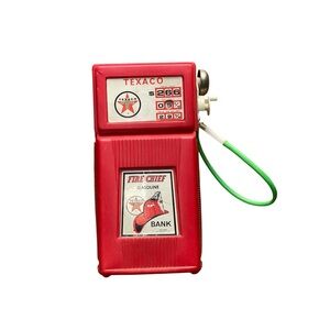 Red Gas Pump Coin Bank